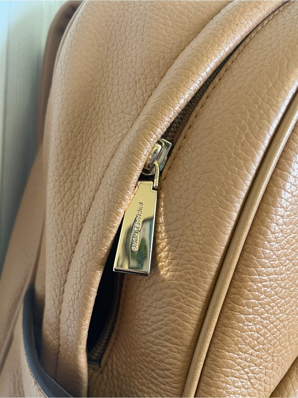Michael Kors Medium Bex Backpack Cognac Pebbled Leather - Picture 4 of 12